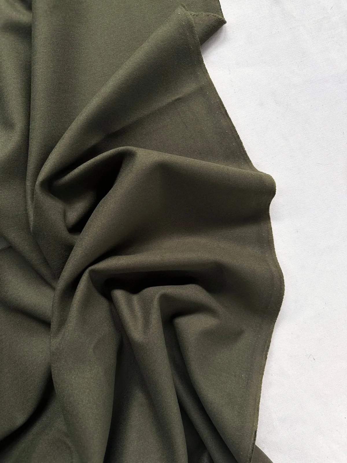 1 1/2 Yards Loden Cotton Moleskin UK Mill