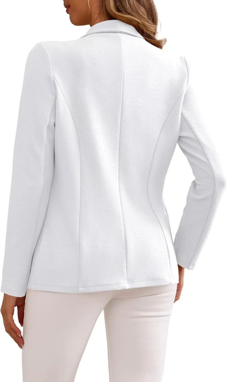 Ahlaray Women's Blazer Business Casual Lapel Collar Long Sleeve Open Front Work Office Suit Jacket Blazer, S-XL