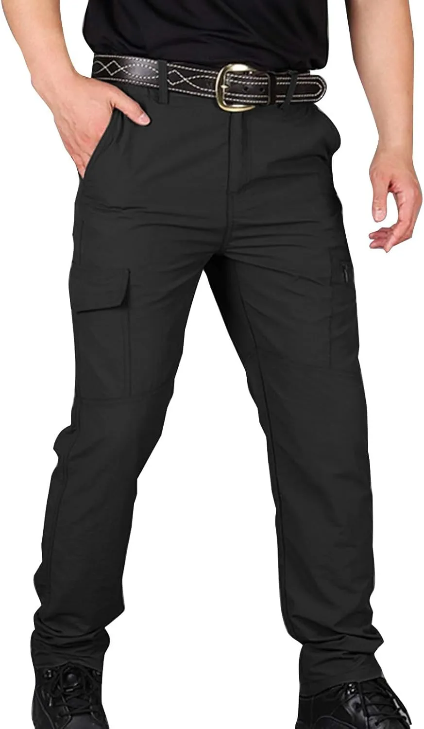 Cargo Pants for Men Lightweight Wild Outdoor Hiking Pants Waterproof Ripstop Tactical Work Pants with Multi Pockets