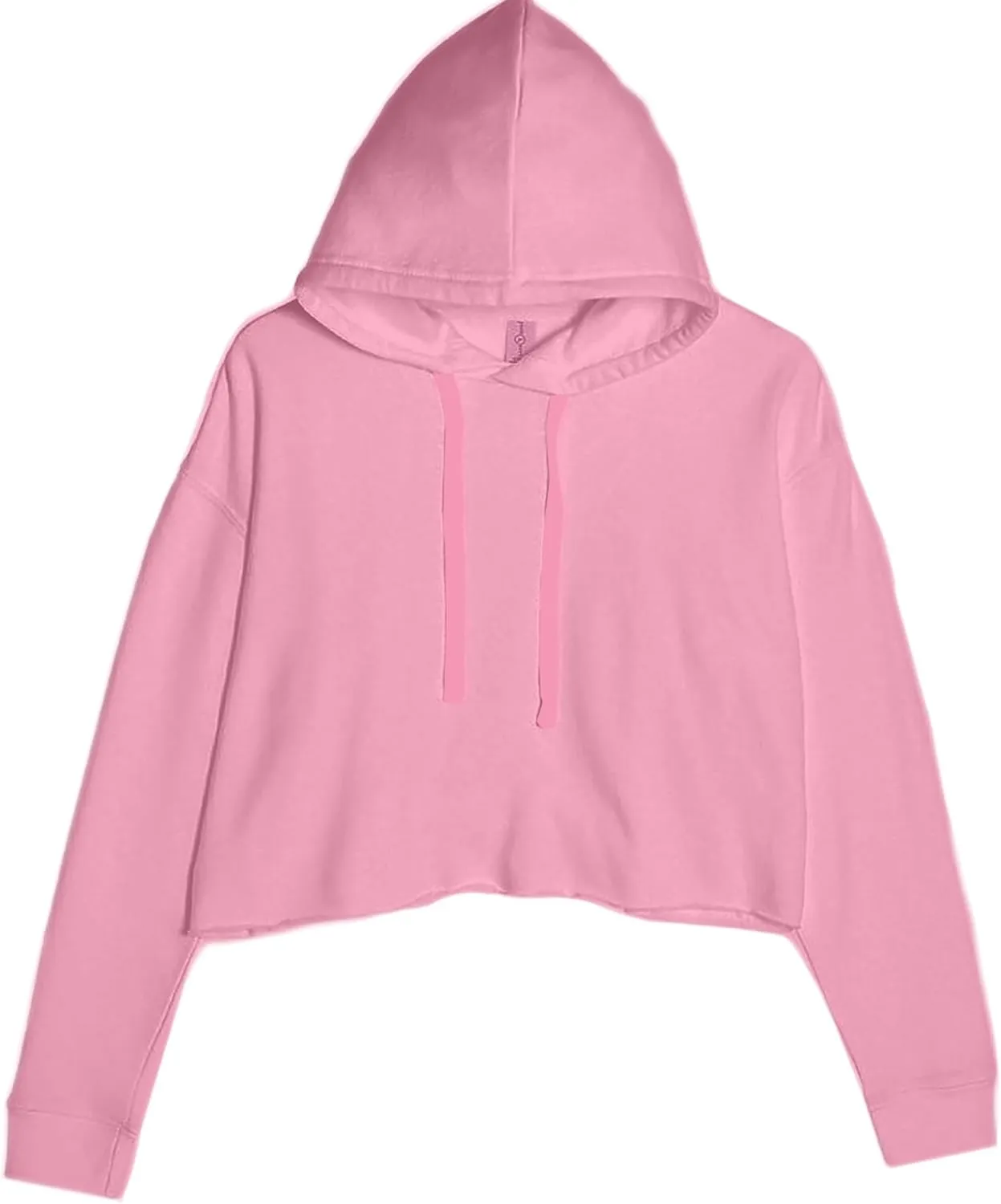 Cropped Fleece Hoodie Plain Blank Ladies Small Mauve