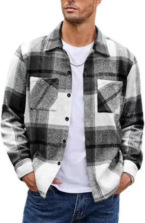 Henlley Shirts for Men Fashion Casual Solid Color Zippered Jacket Top Mens Jacket Mens Long Sleeve Tee Shirts Fall