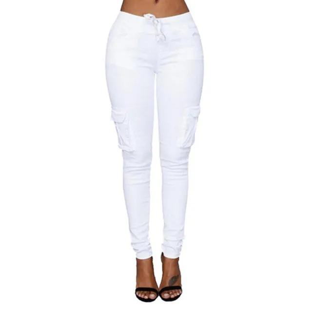 High Waist Lace Up Women Pants