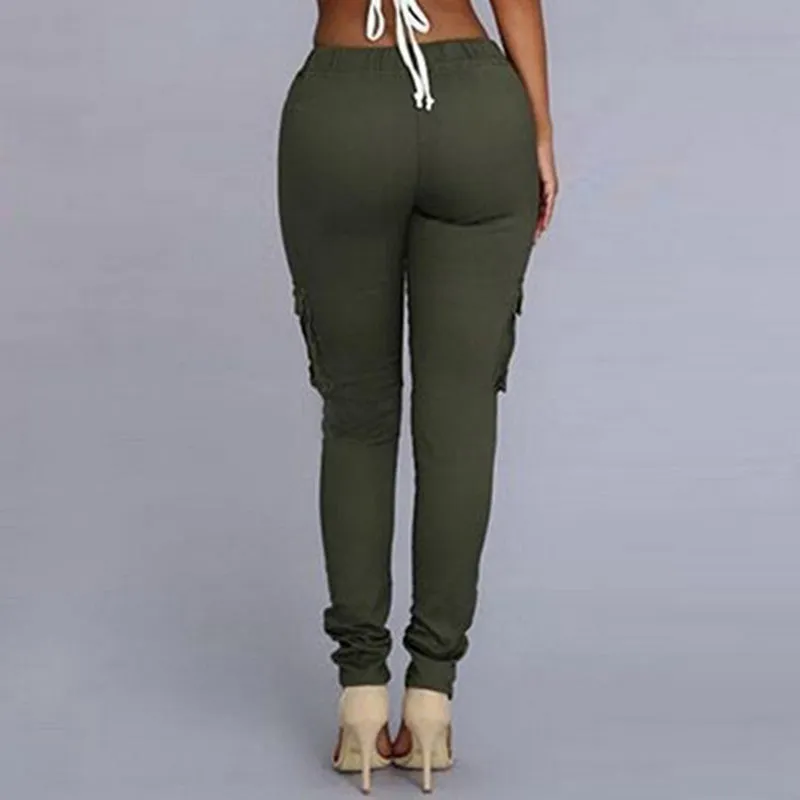 High Waist Lace Up Women Pants