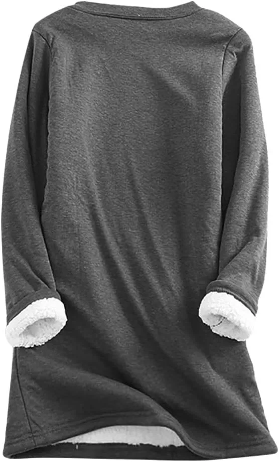 LCMTWX Winter Coats for Women Thick Fleece Sweatshirt Winter Round Neck Warm Soft Fashion Color Block Patchwork Cardigan