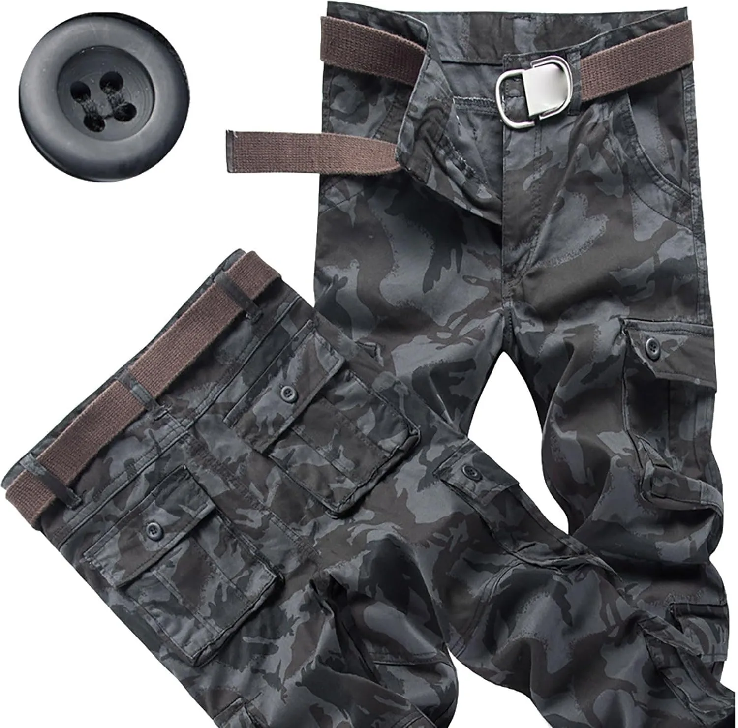 Mens Cargo Work Pants 6 Full Men's Cargo Cargo Pocket Men's Pants Gym Clothes for Men Sweat Pants Mens Lightweight
