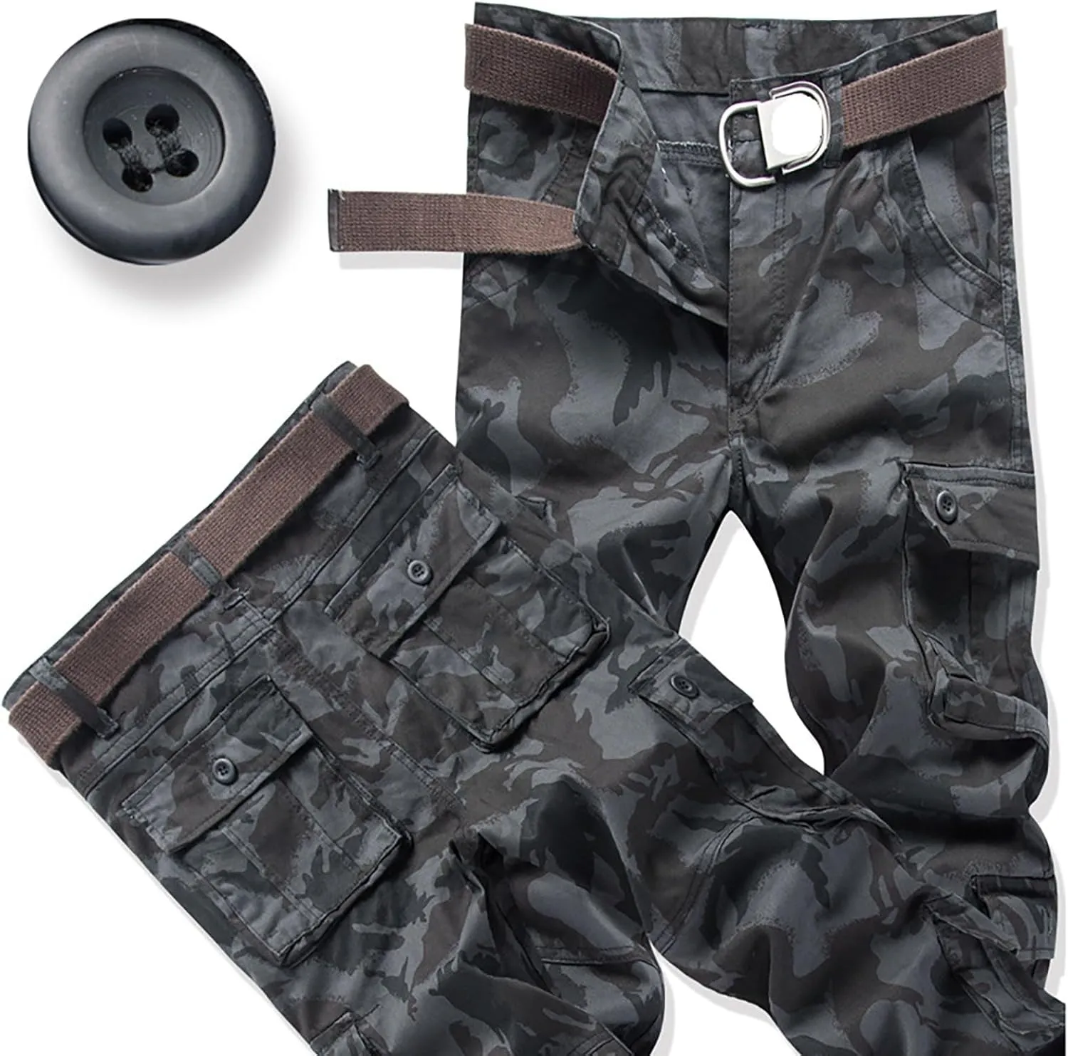 Mens Cargo Work Pants 6 Full Men's Cargo Cargo Pocket Men's Pants Gym Clothes for Men Sweat Pants Mens Lightweight