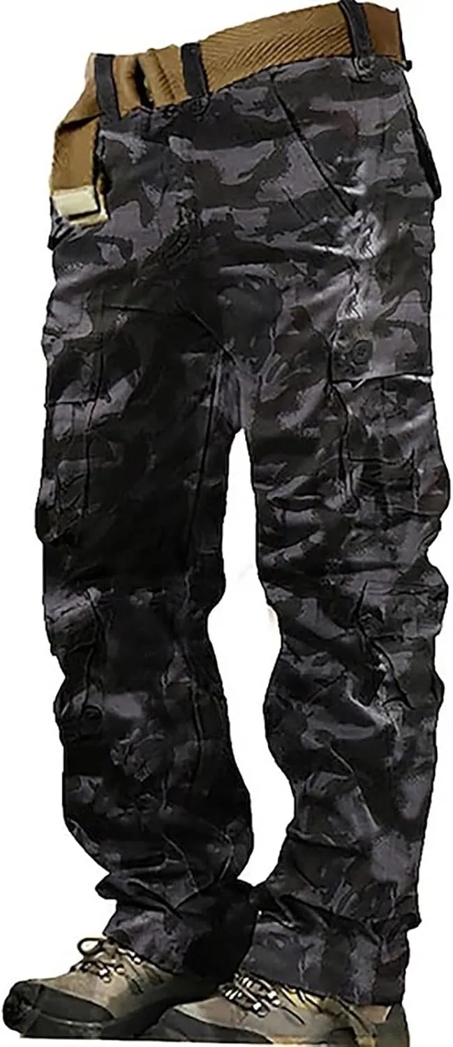 Mens Cargo Work Pants 6 Full Men's Cargo Cargo Pocket Men's Pants Gym Clothes for Men Sweat Pants Mens Lightweight