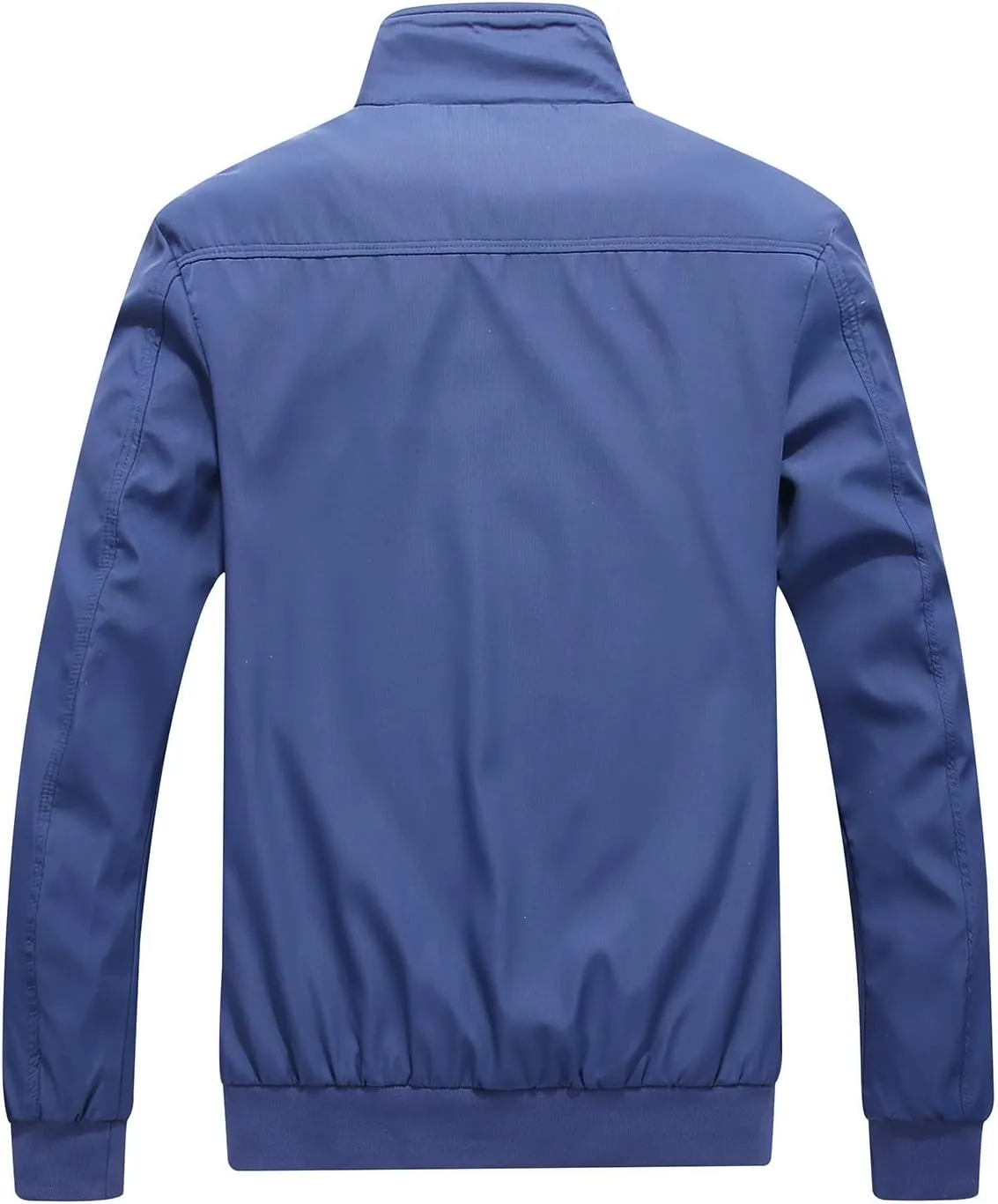 Men's Lightweight Full Zip Jacket Stand Collar Thin Outerwear Windbreaker Golf Zipper Coat Casual Bomber Jackets