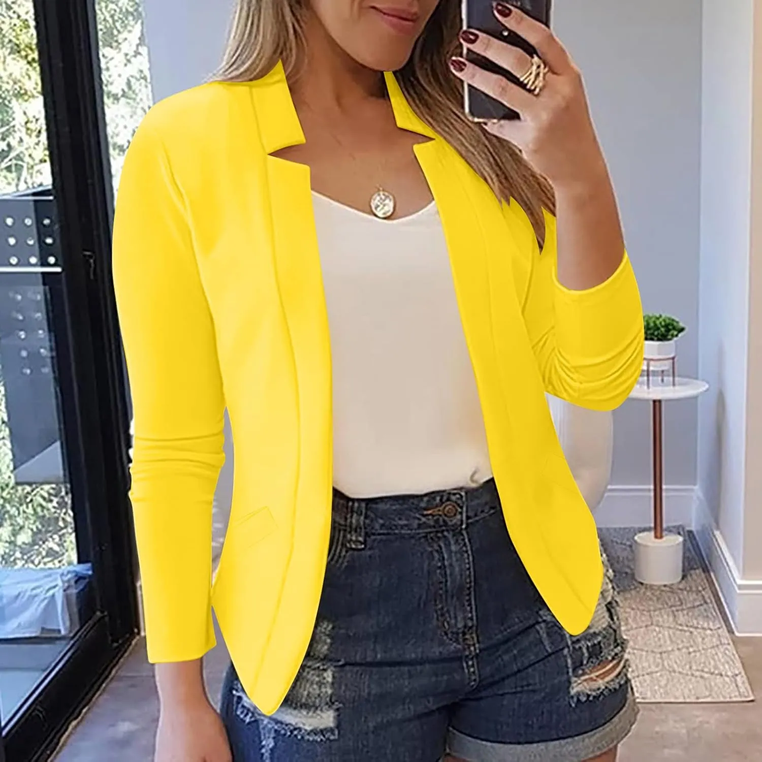 MRGIINRI 2024 Fall Blazers for Women Suit Jackets Dressy Business Casual Outfits Open Front Dressy Work Office Jackets Blazer