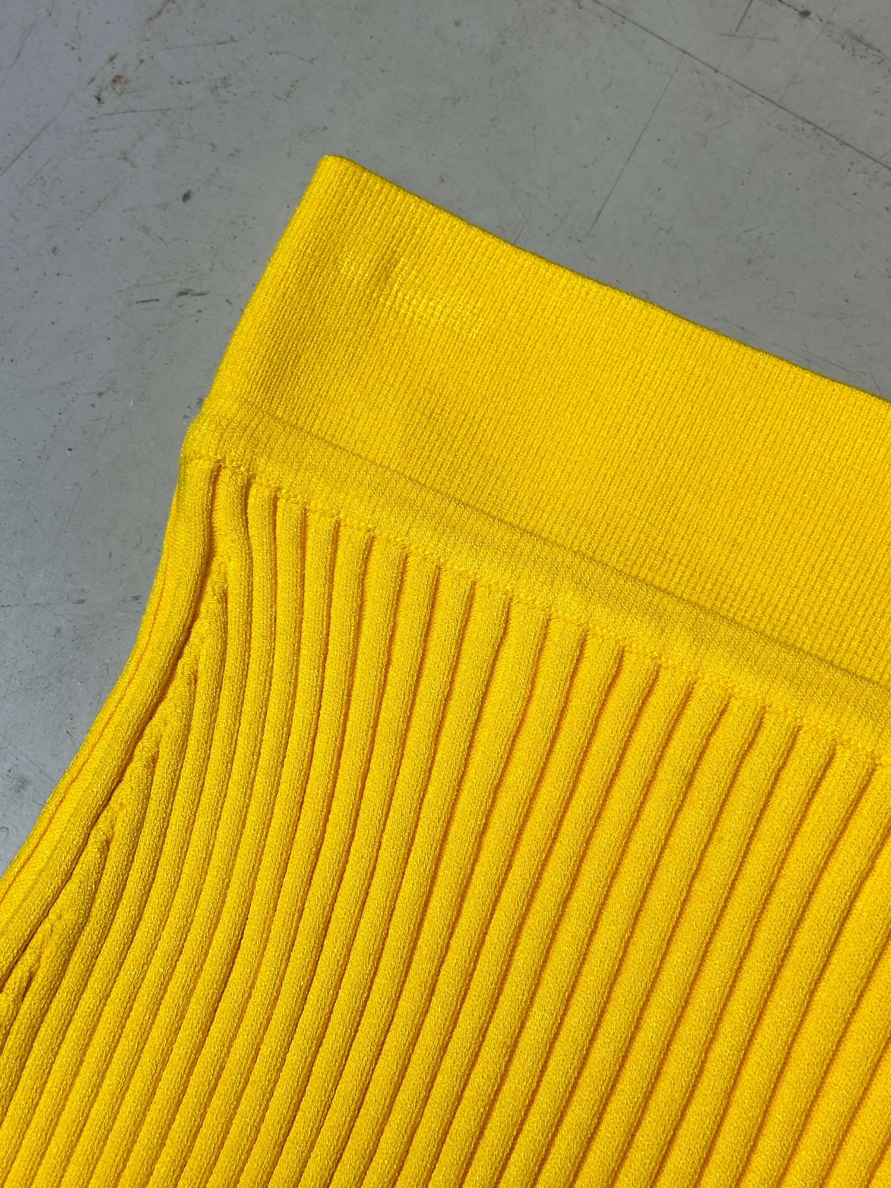 Ribbed Yellow Skirt