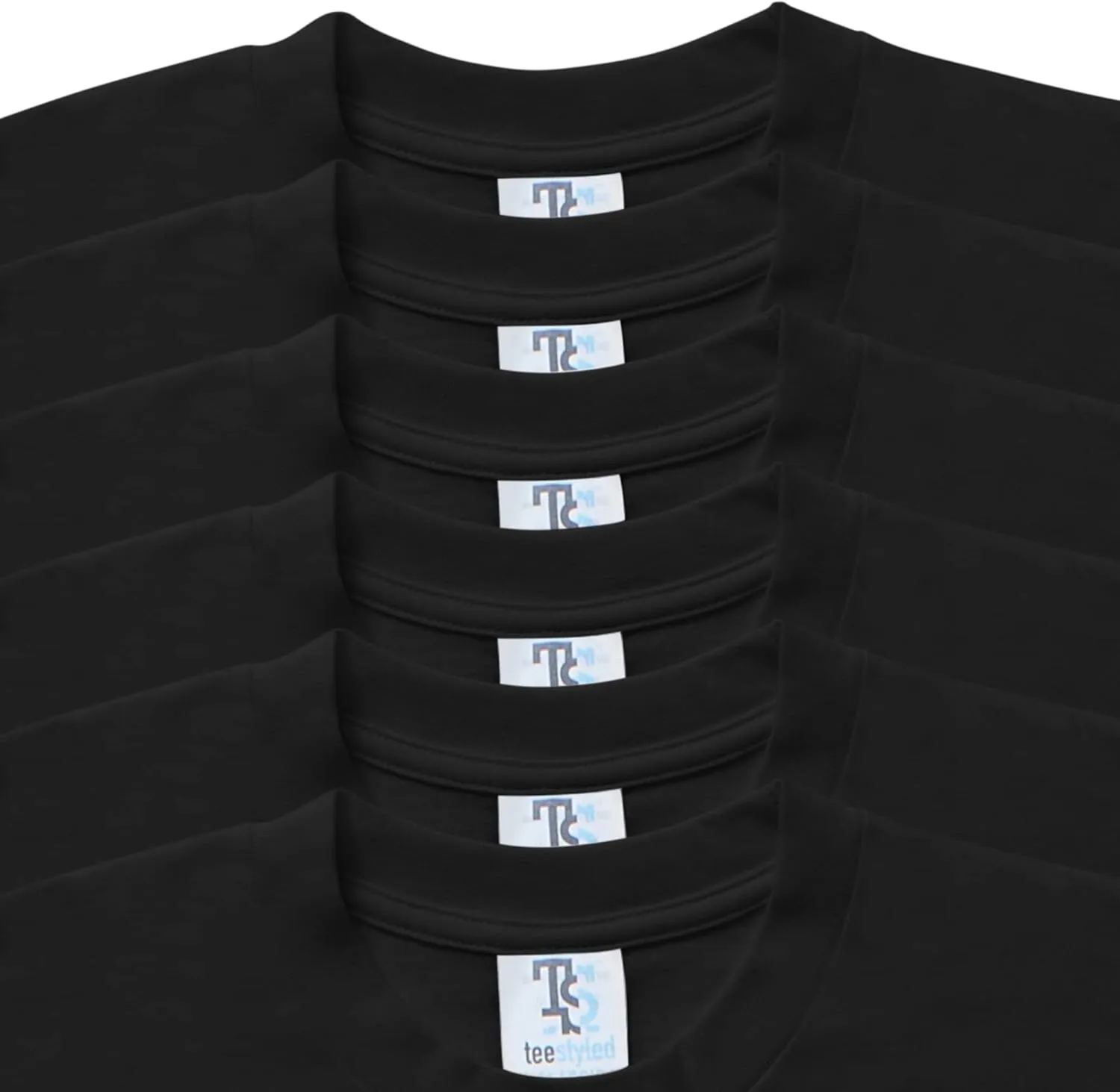 Tee Styled 6-Pack 4 Oz. Luxury T-Shirts for Men | Premium Cotton Tees | Durable Plain Shirts | Comfortable Multipack