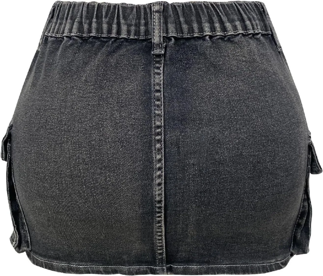 Women Mini Denim Skirt Mid Waist Mini Dress Jean Skirts Stretch Casual Slim Fit Summer Skorts with Pockets