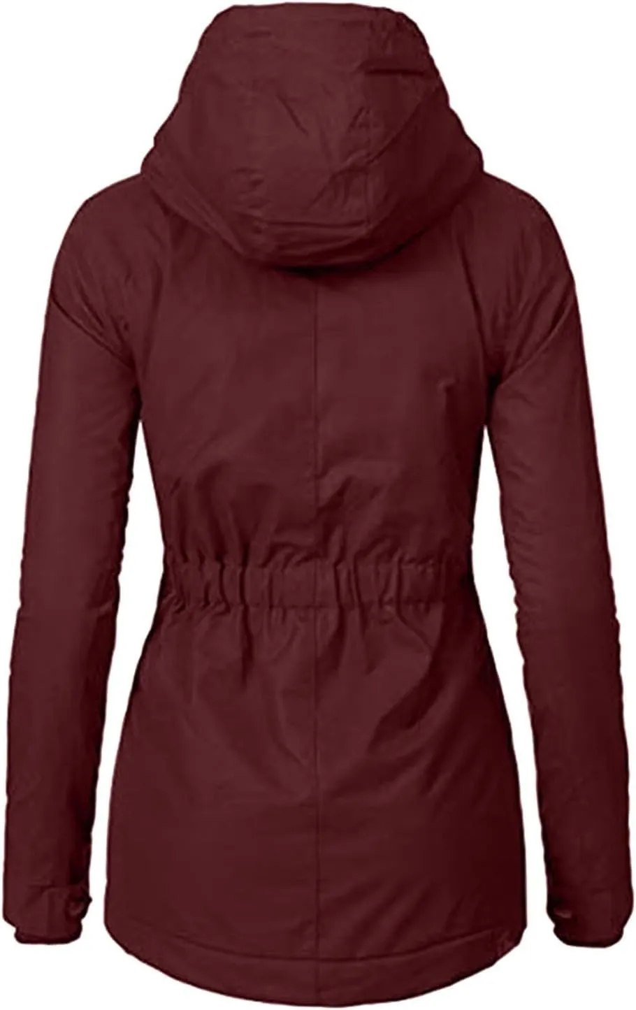 Womens Mid Length Down Coat Fleece Lined Hooded Puffer Jacket Soft Comfy Long Sleeve Quilted Coats Winter Warm Outfits